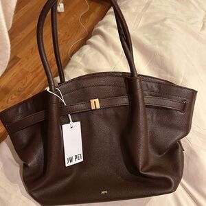 JW PEI Dark Brown Tote Bag